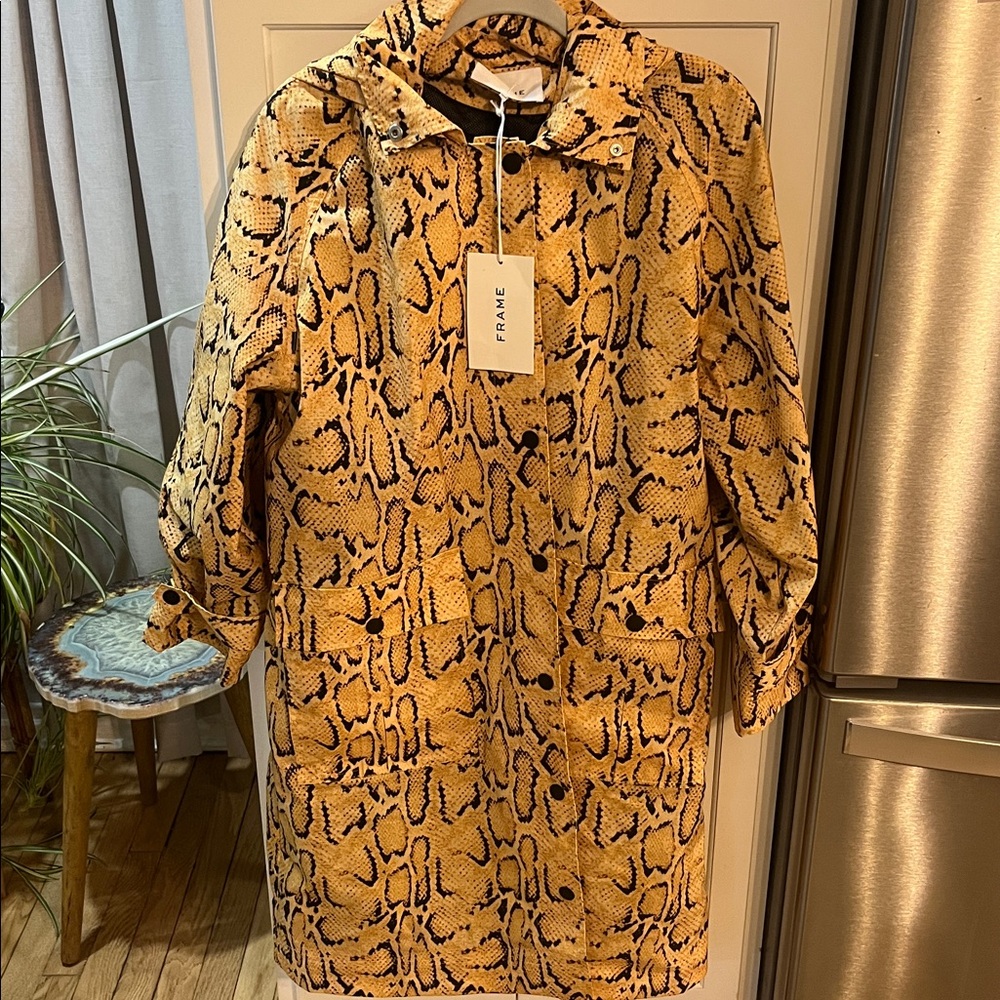 🛍️WEEKEND SALE🛍️ frame python printed trench ra… - image 3